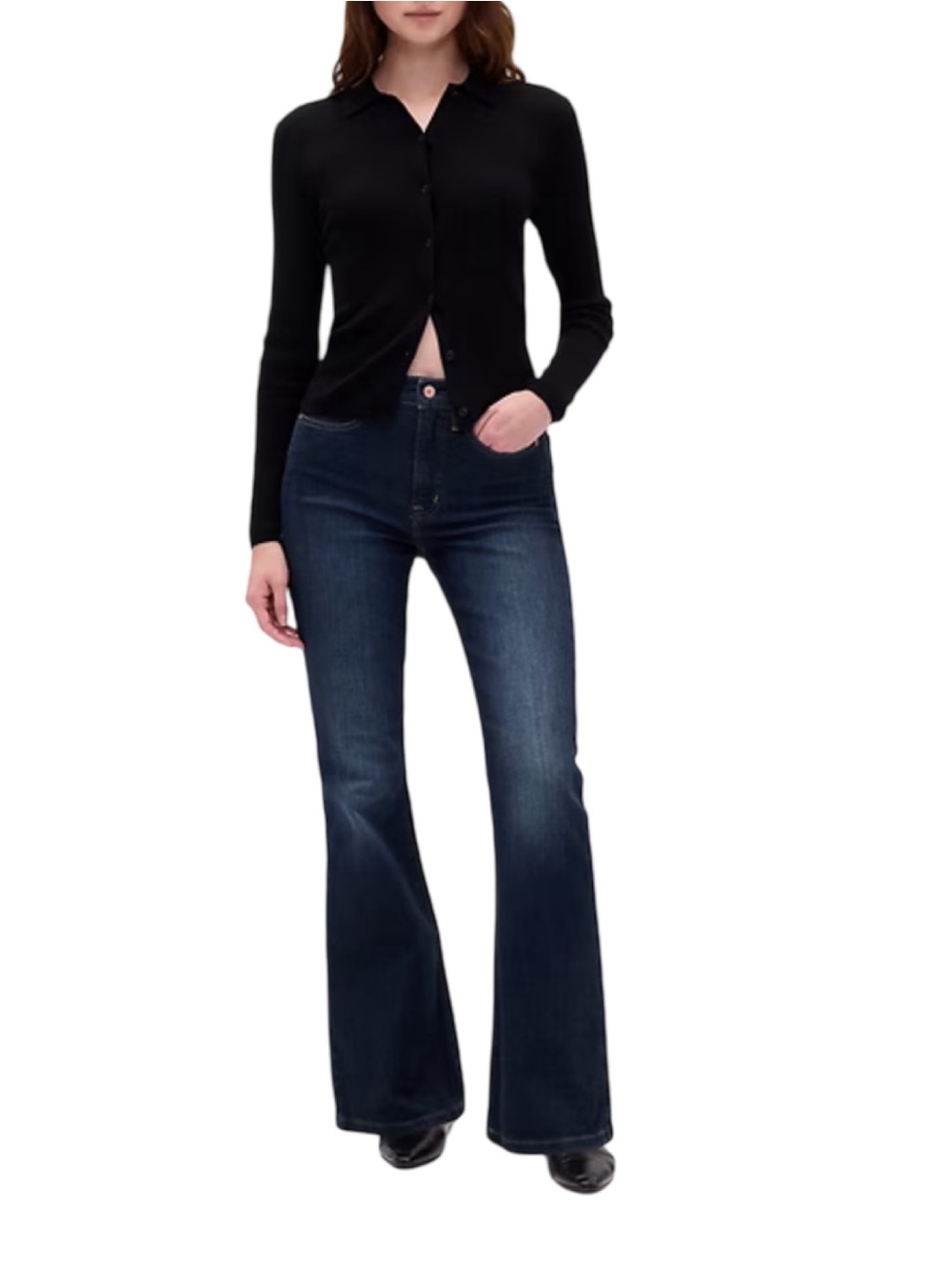 NWT!!  Gap 70s High Rise Flare Dark Wash Jeans - Size 32/14 TALL - Inseam 35"